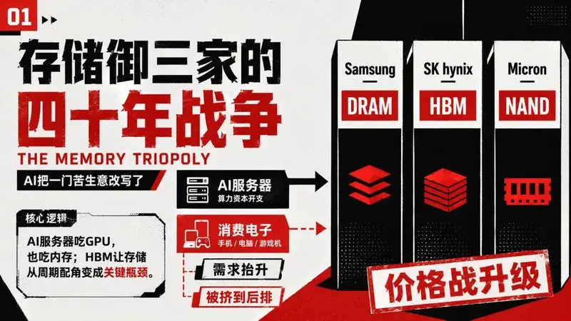 AI越疯狂，你买电脑越贵：存储御三家的四十年战争