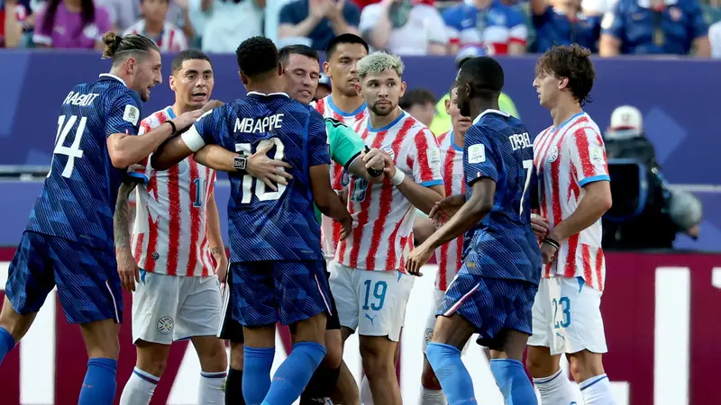 世界杯-5射0正巴尔科拉染黄 法国队半场暂0-0巴拉圭