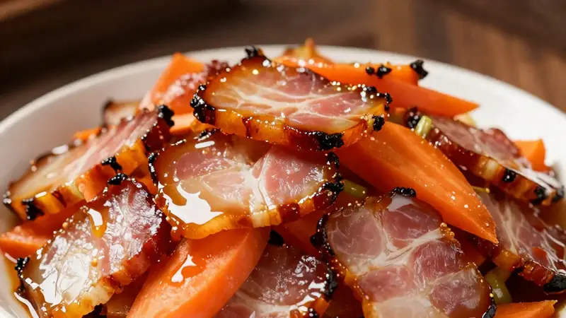 腊肉和胡萝卜的“天作之合”！教你炒出金黄透亮的家常至味