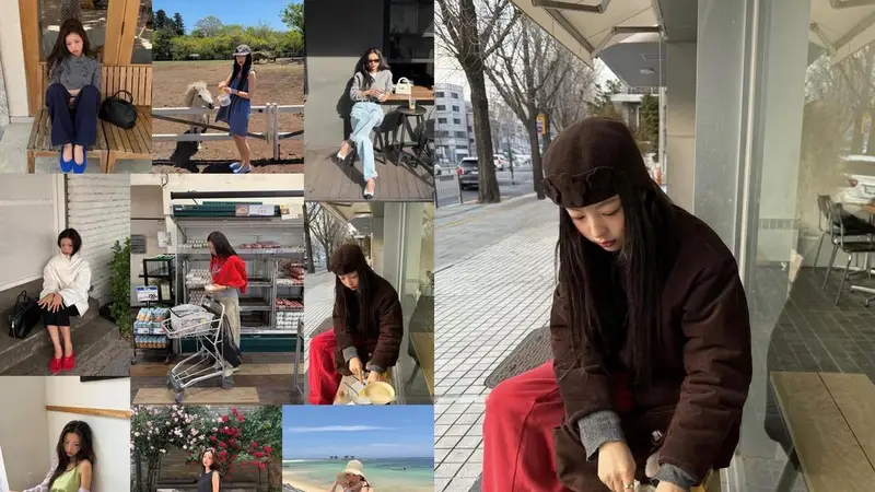跟着韩女学穿搭9小个子穿搭范本来咯亮色系点缀真的好重要！色彩感调和做的特别好 用饱和度高的颜色来打破沉闷感～ ig:kkyeongeun_